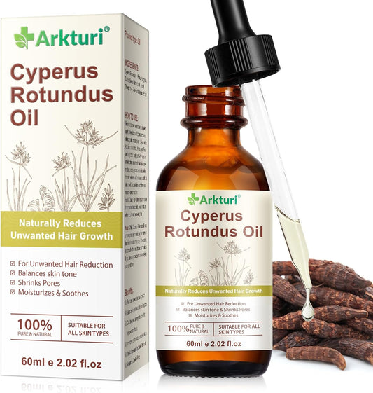 Cyperus Rotundus Oil (60ml) – Natural Hair Growth Inhibitor & Skin Smoothing Treatment for All Skin Types